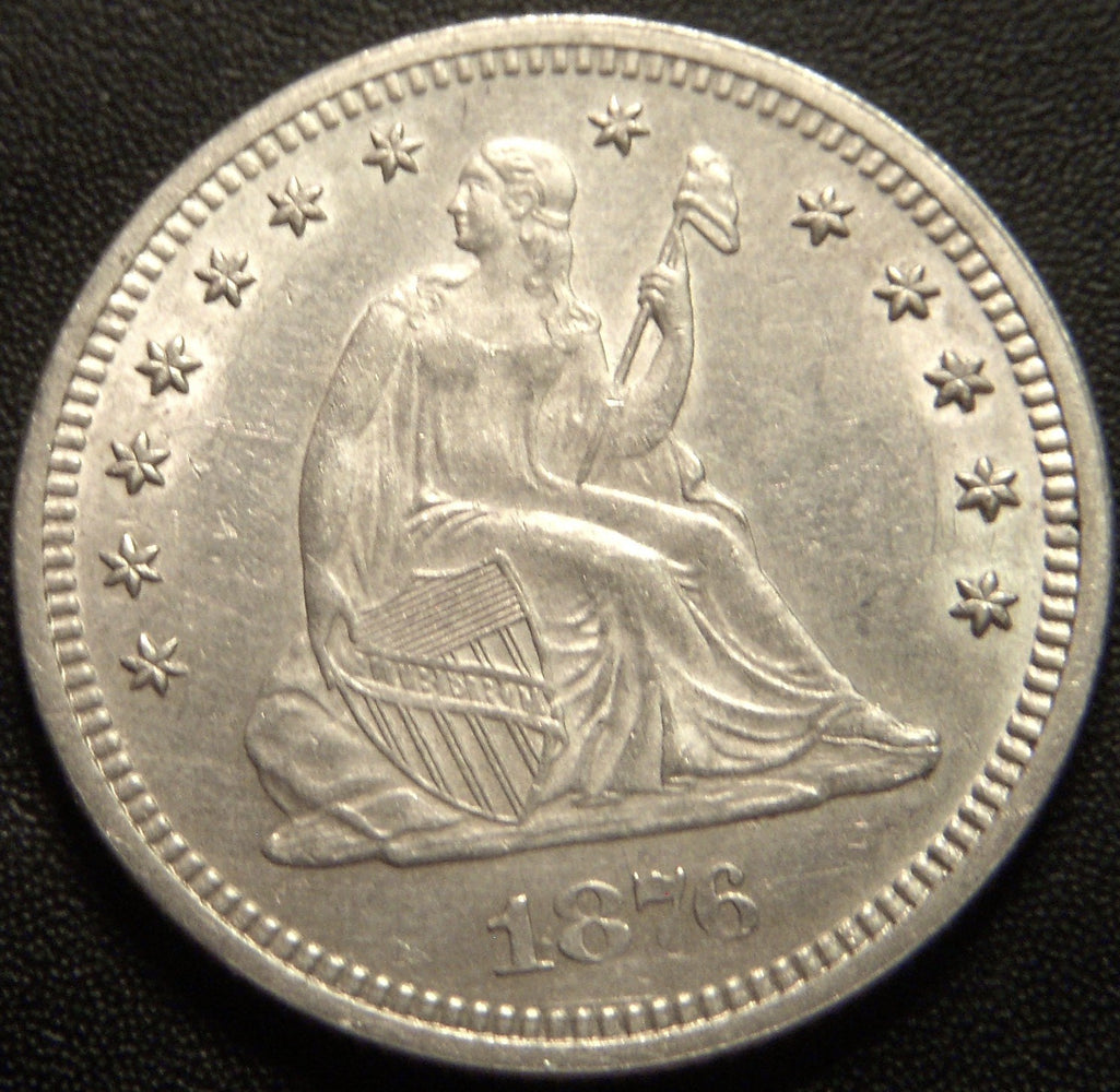 1876 Seated Quarter - AU