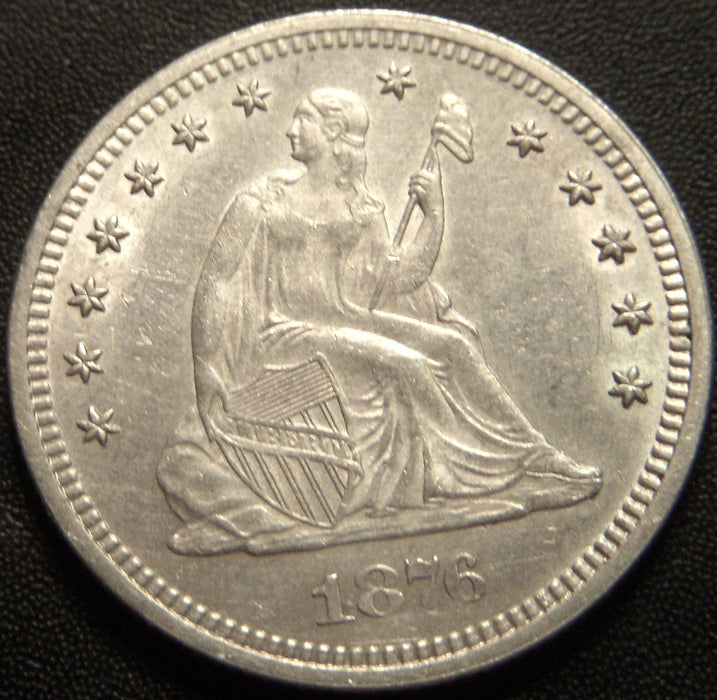 1876 Seated Quarter - AU