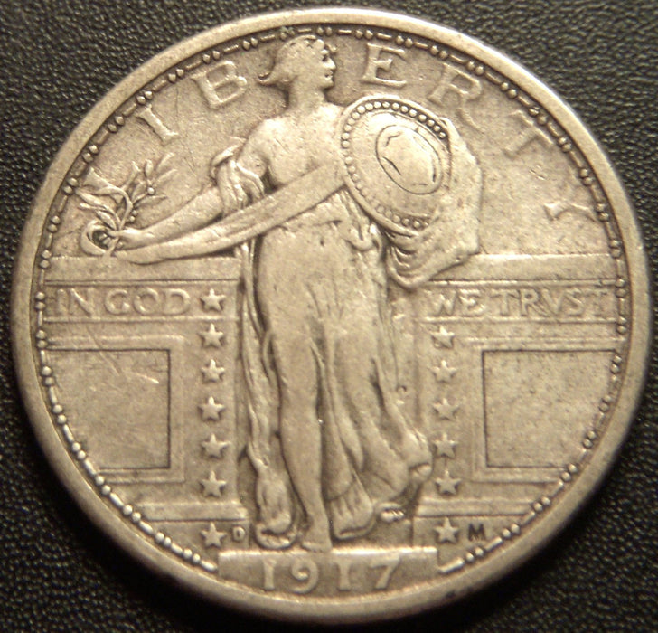 1917-D T1 Standing Quarter - Extra Fine