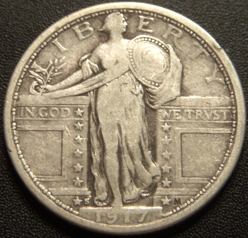 1917-S T1 Standing Quarter - Fine