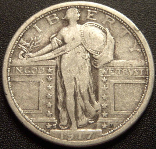 1917-S T1 Standing Quarter - Fine