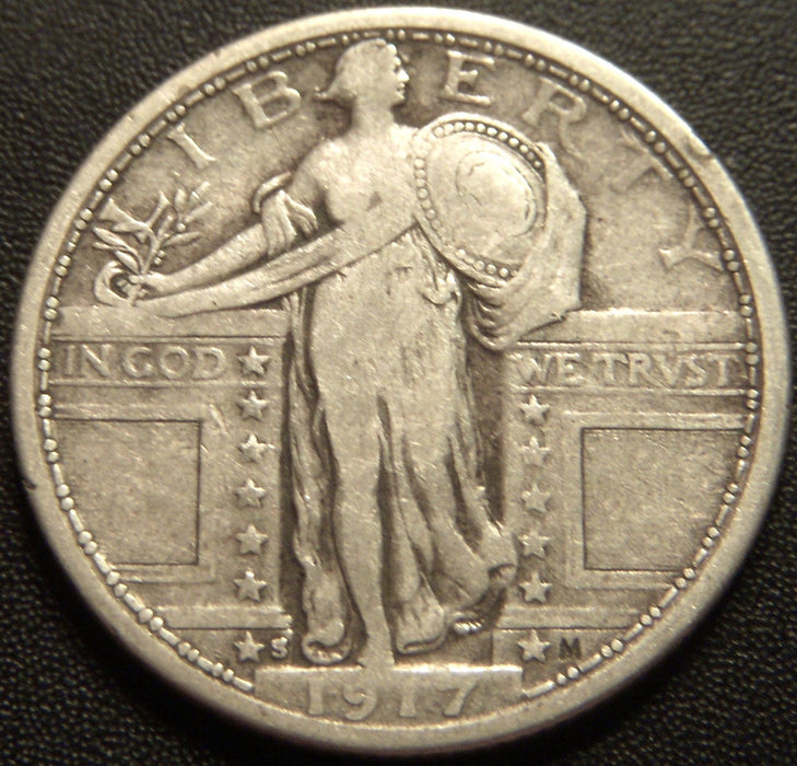 1917-S T1 Standing Quarter - Fine