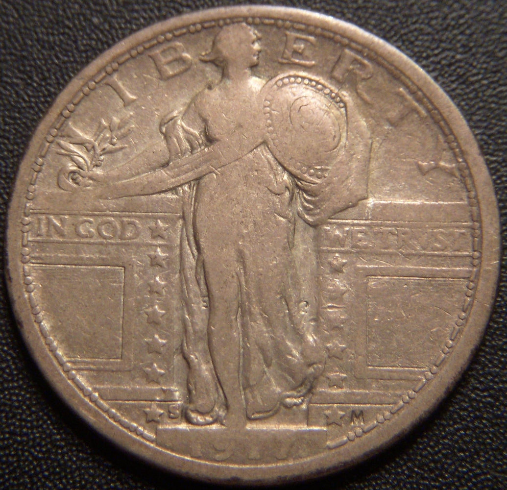1917-S T2 Standing Quarter - Fine