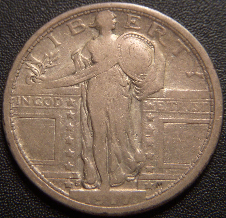1917-S T2 Standing Quarter - Fine