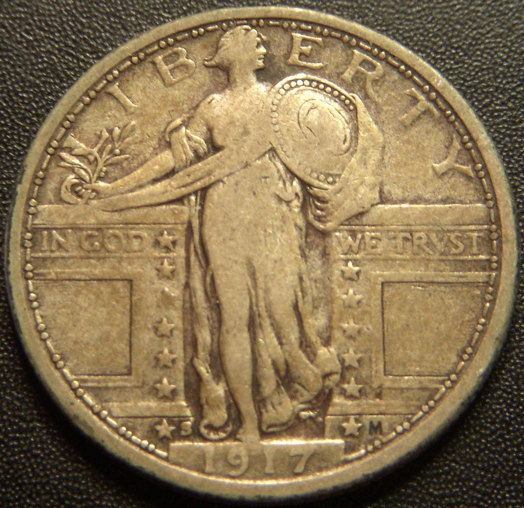 1917-S T1 Standing Quarter - Fine