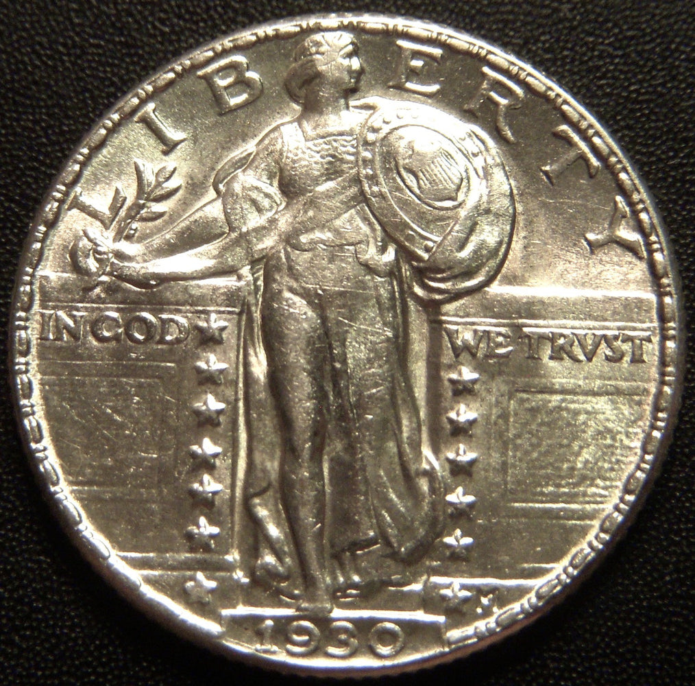 1930 Standing Quarter - AU/Unc