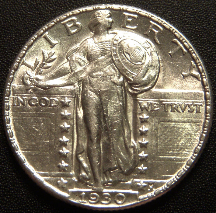 1930 Standing Quarter - AU/Unc