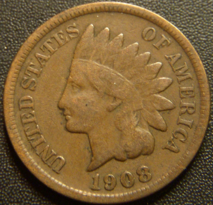 1908-S Indian Head Cent - Very Good