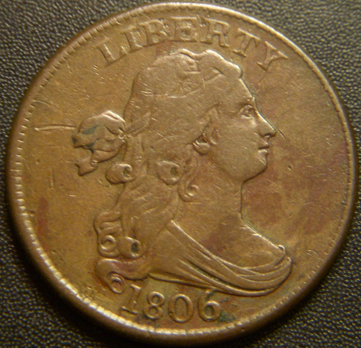 1806 Half Cent - L6S Fine