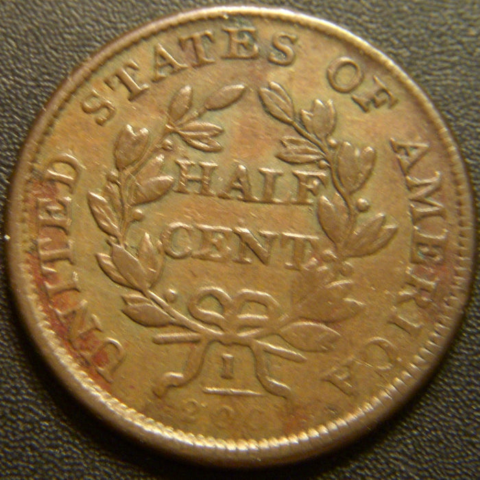 1806 Half Cent - L6S Fine