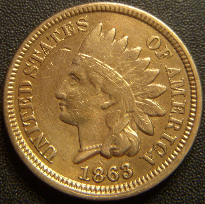 1863 Indian Head Cent - Fine