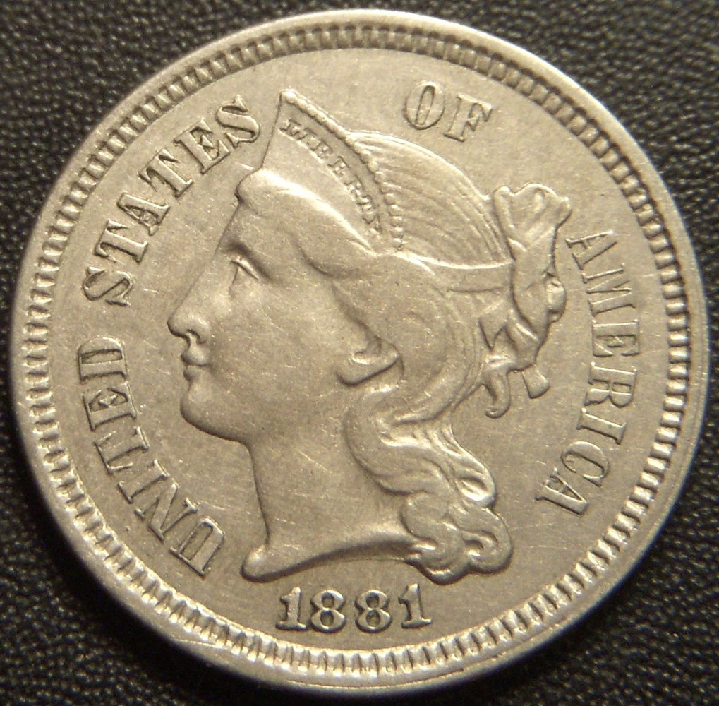 1881 Three Cent - Extra Fine