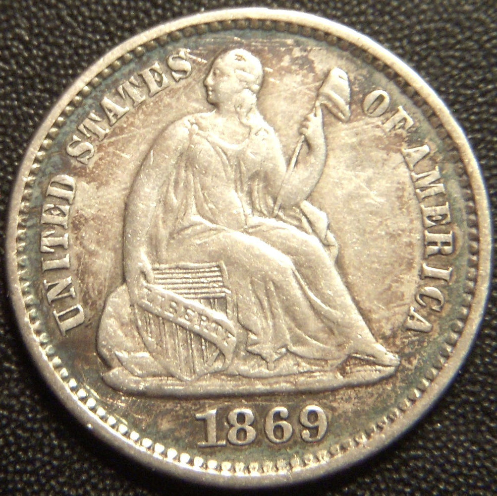 1869 Seated Half Dime - Extra Fine