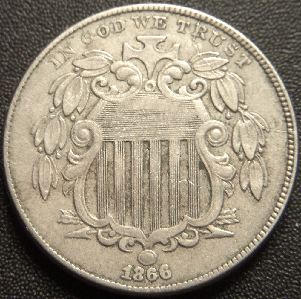 1866 Shield Nickel - Very Fine