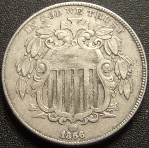 1866 Shield Nickel - Very Fine