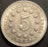 1867 Shield Nickel - No Rays AU/Unc