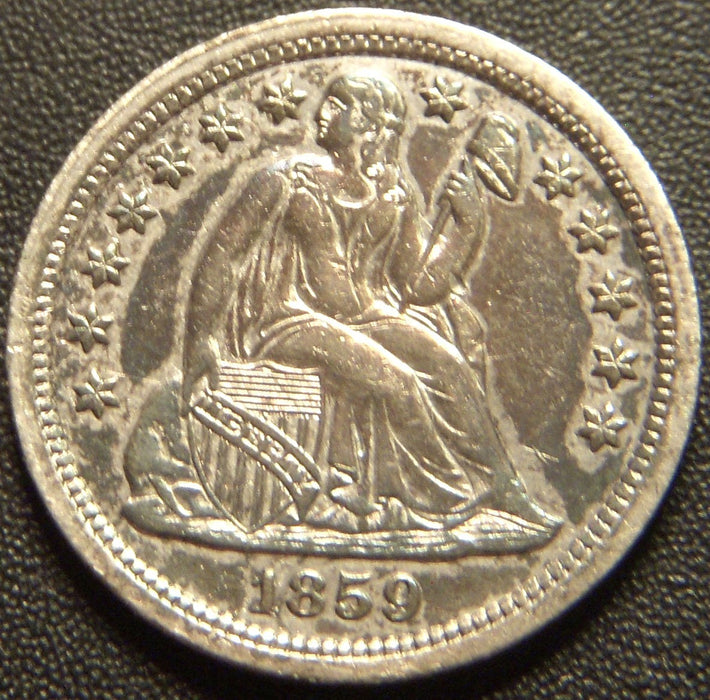 1859 Seated Dime - AU