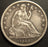1840 Seated Half Dollar - Small Letter Extra Fine