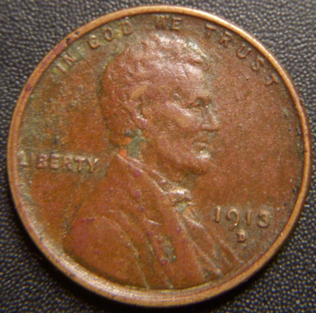 1913-D Lincoln Cent - Extra Fine Details