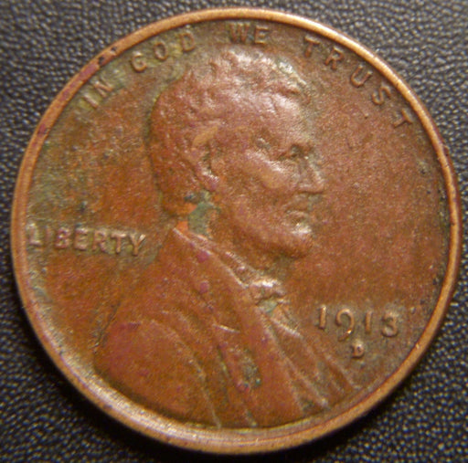 1913-D Lincoln Cent - Extra Fine Details