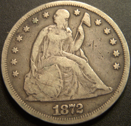1872 Seated Dollar - Good