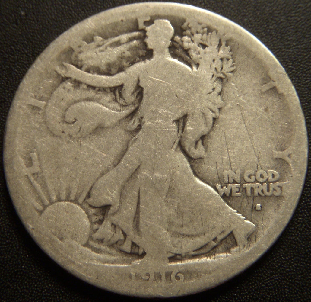 1916-S Walking Half Dollar - Good