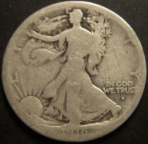 1916-S Walking Half Dollar - Good