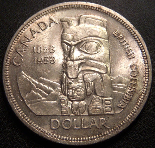 1958 Canadian Silver Dollar - AU