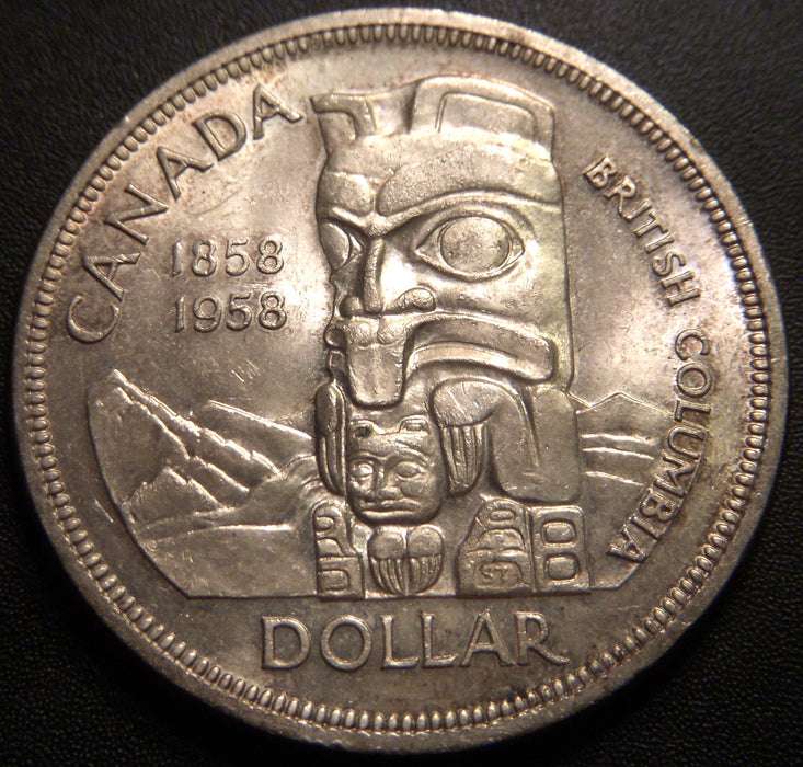 1958 Canadian Silver Dollar - AU