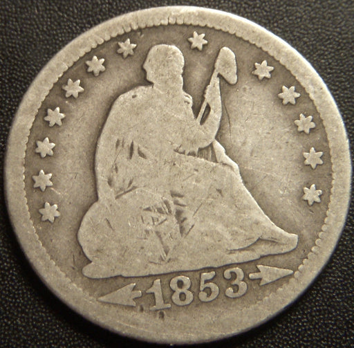 1853 Seated Quarter - Arrows & Rays Good