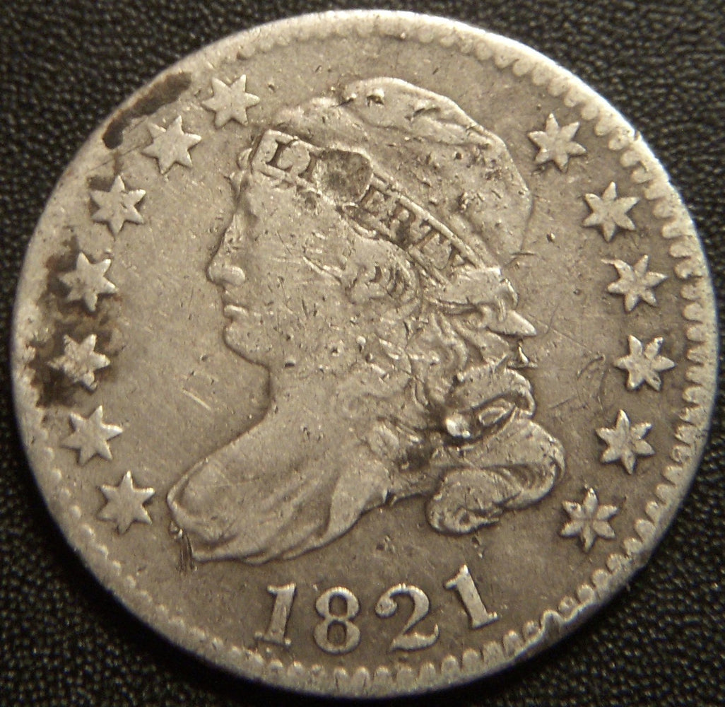1821 Bust Dime - Large Date Very Fine Details