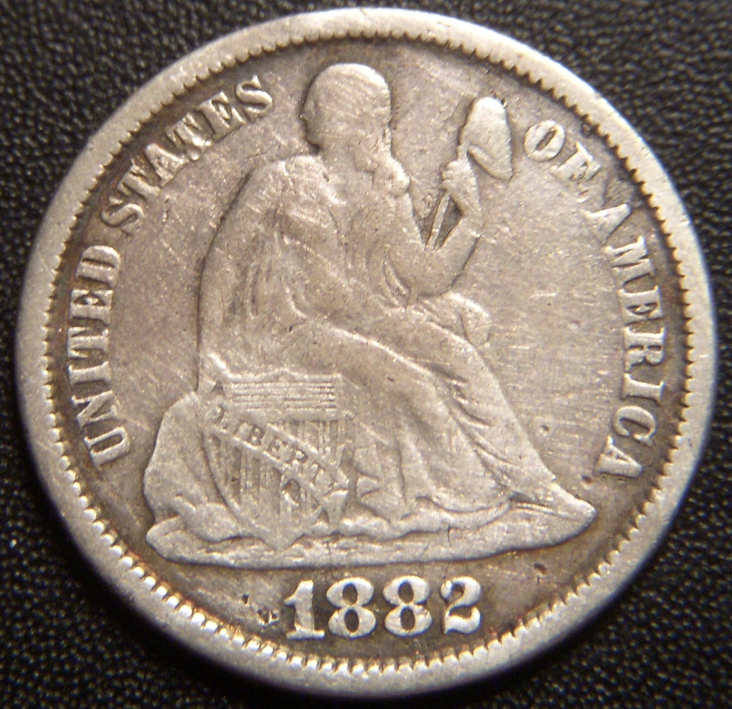 1882 Seated Dime - Fine
