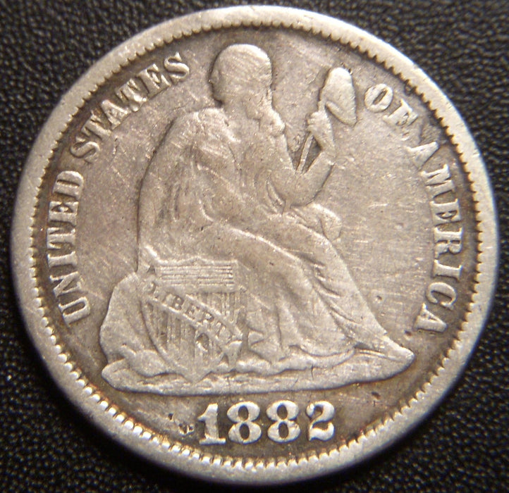 1882 Seated Dime - Fine