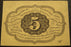 5 Cents Fractional Currency 1st Issue - FR# 1230