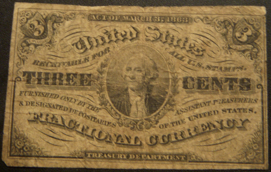 3 Cents Fractional Currency 2nd Issue - FR# 1226