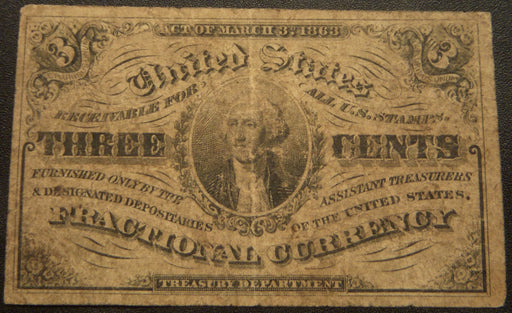 3 Cents Fractional Currency 2nd Issue - FR# 1226