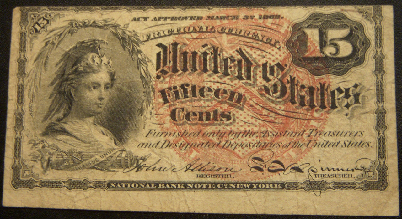 15 Cents Fractional Currency 4th Issue - FR# 1267