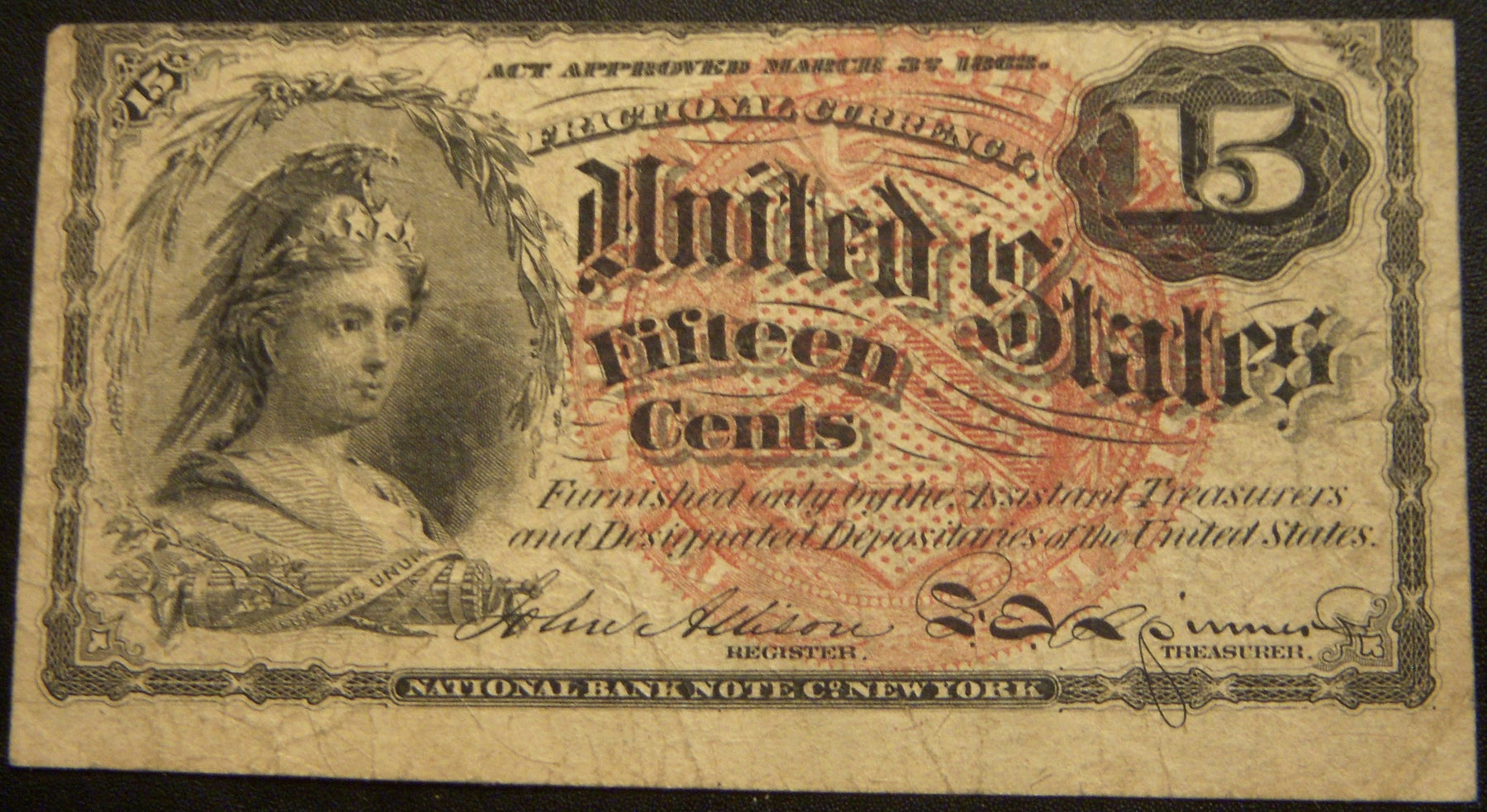 15 Cents Fractional Currency 4th Issue - FR# 1267