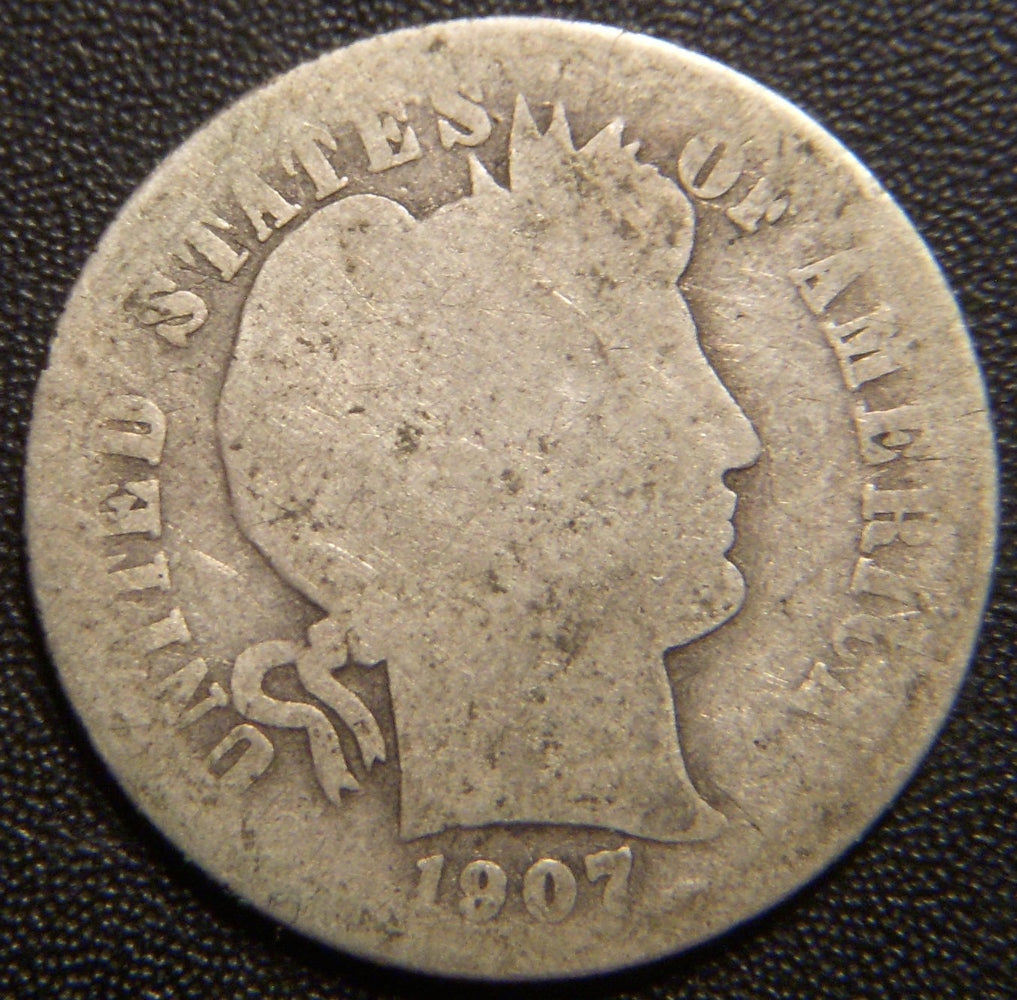 1907-D Barber Dime - Good