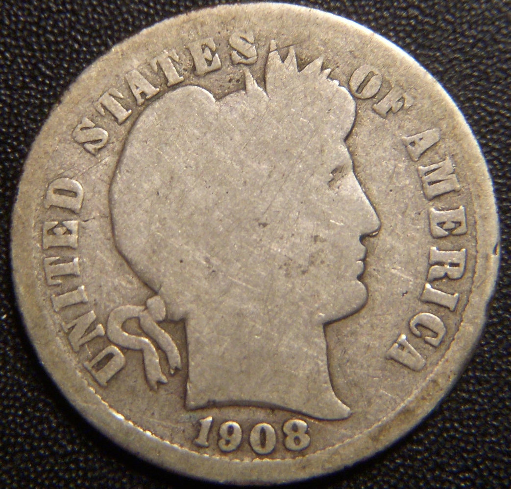 1908-D Barber Dime - Good