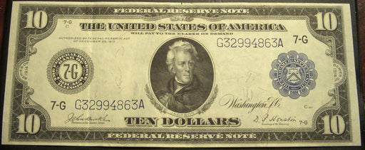 1914 7-G $10 Federal Reserve Note - FR# 930
