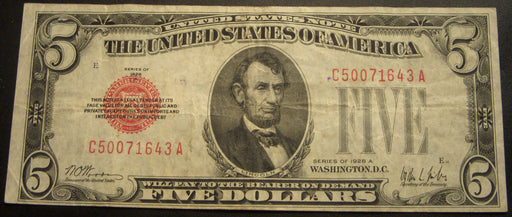 1928A $5 United States Note - FR# 1526