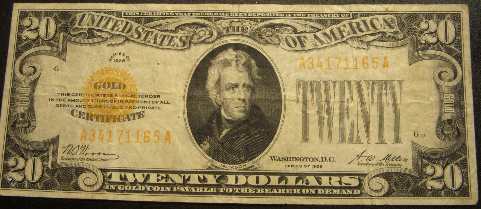 1928 $20 Gold Certificate - FR# 2402
