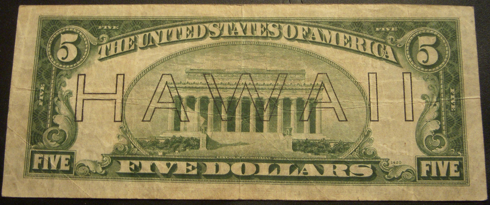1934A Hawaii $5 Silver Certificate - FR# 2302