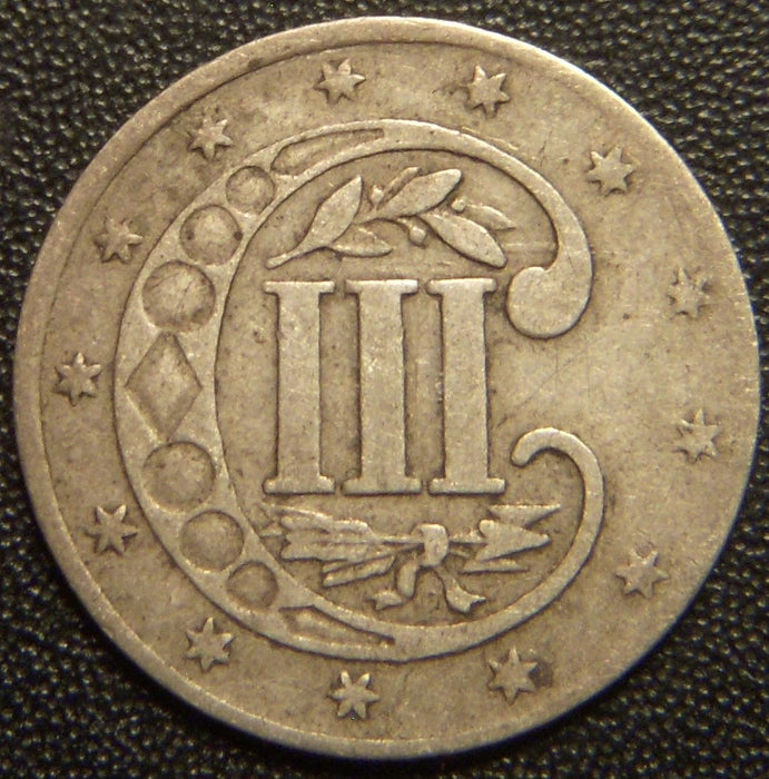 1854 Silver Three Cent - Fine