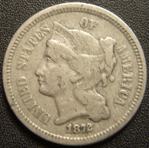 1872 Three Cent - Very Good