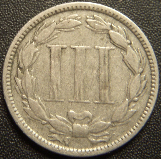 1872 Three Cent - Very Good