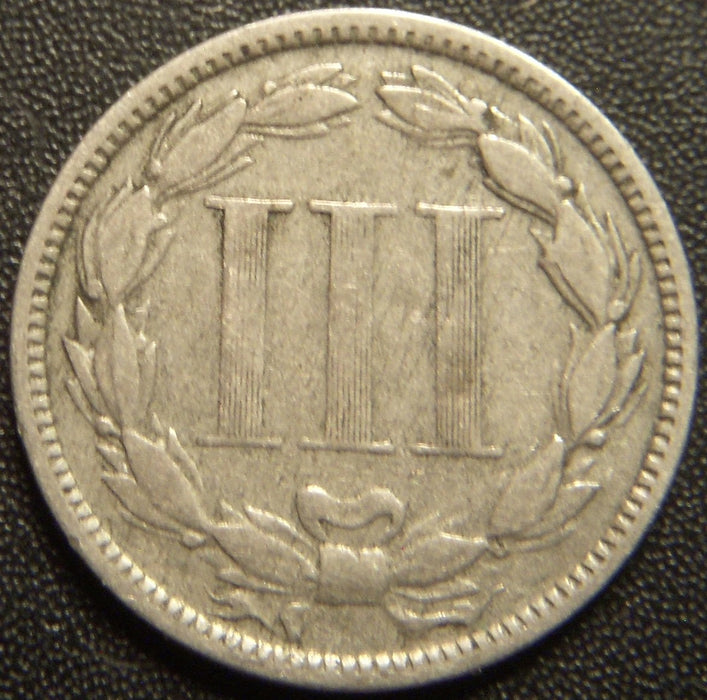 1872 Three Cent - Very Good