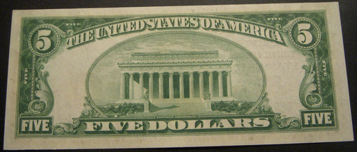 1929 $5 National Bank Note - Evansville IN Bank# 2188