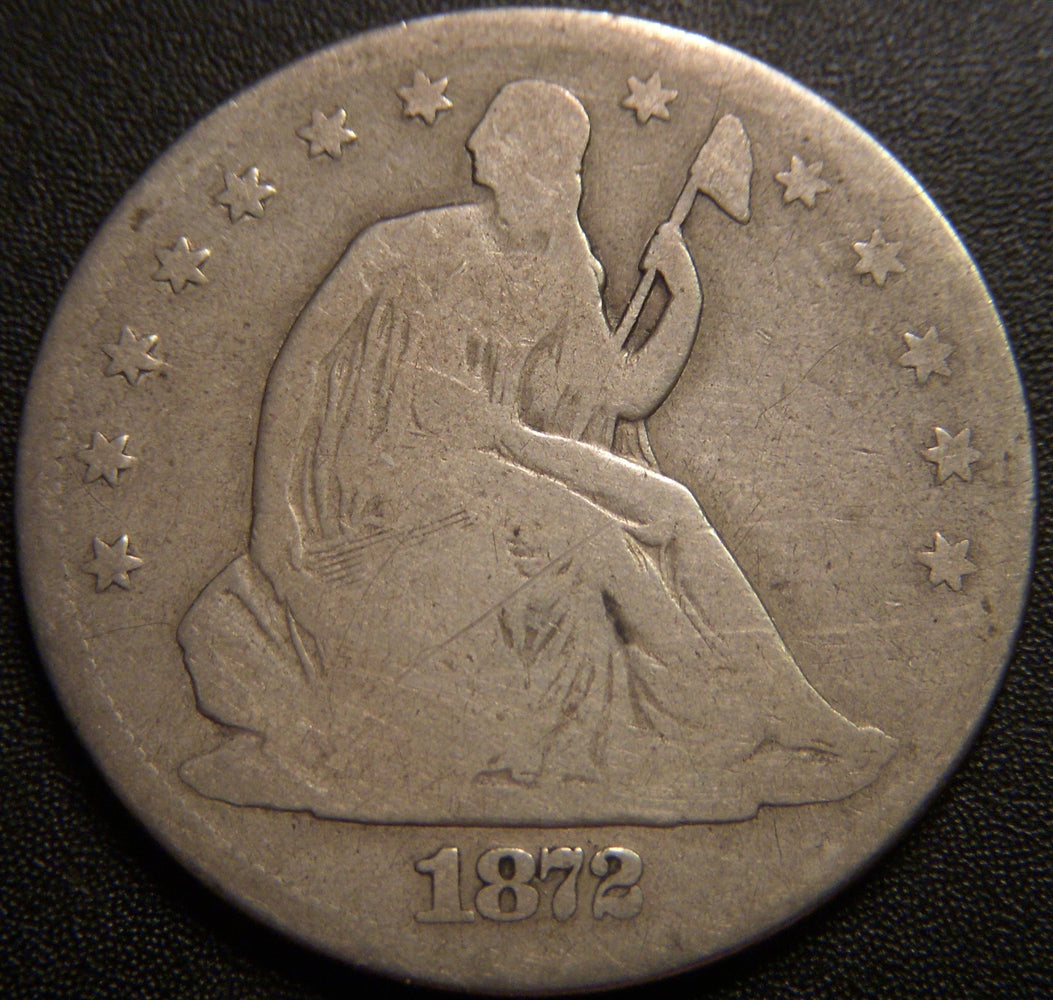 1872-CC Seated Half Dollar - Good